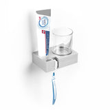 hochwertiger Zahnbürstenhalter in den Farben Silber, Grau, Schwarz