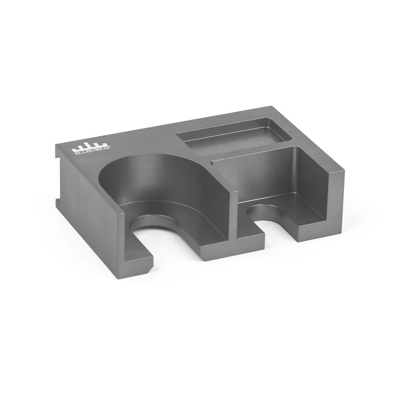 hochwertiger Rasiergerätehalter in den Farben Silber, Grau, Schwarz