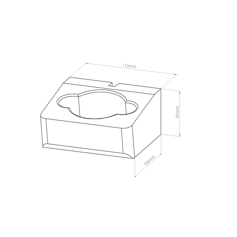 hochwertige Föhnhalterung in den Farben Silber, Grau, Schwarz