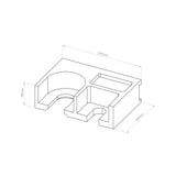 hochwertiger Rasiergerätehalter in den Farben Silber, Grau, Schwarz